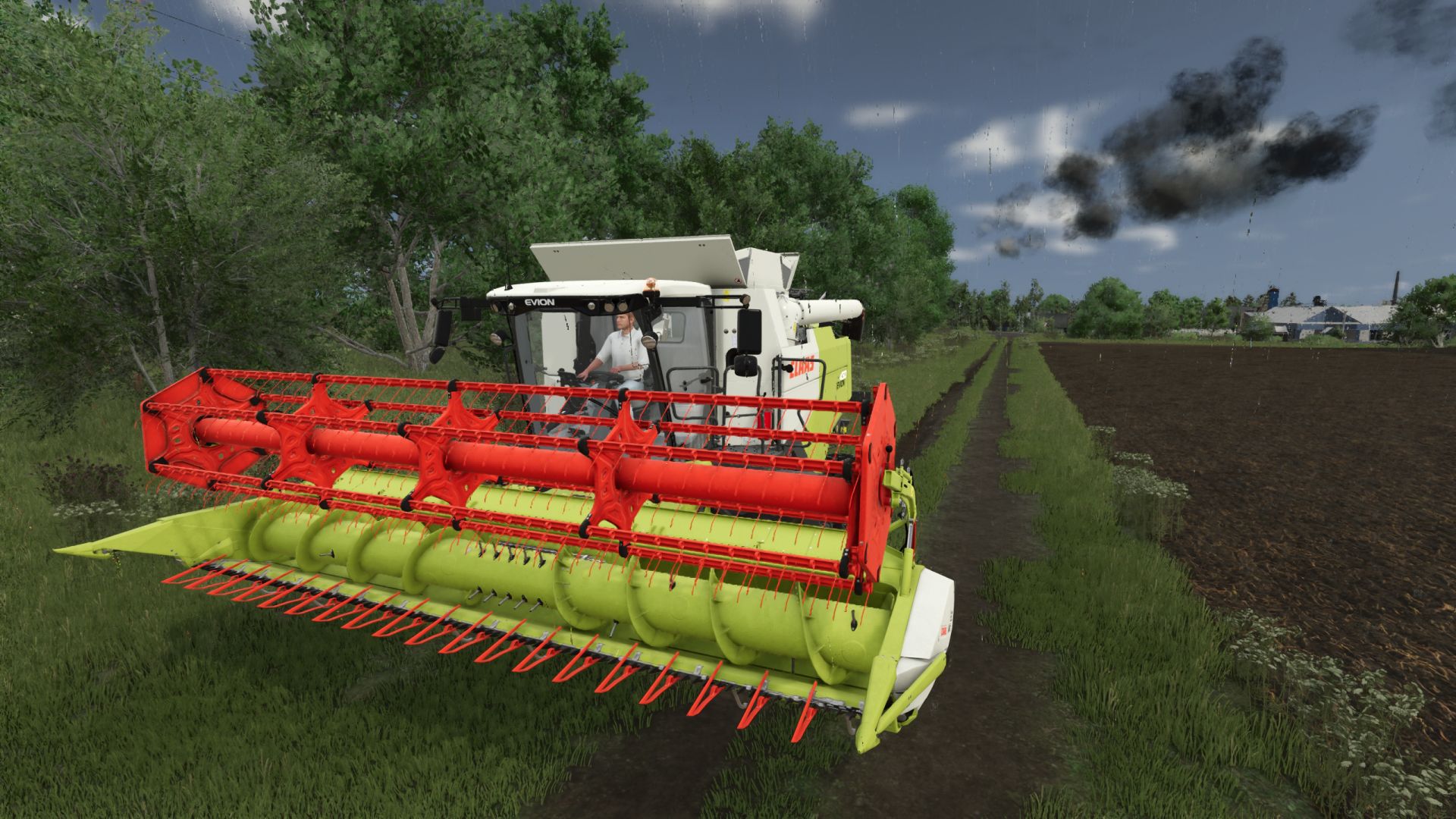 Mod Exhaust Plus dodaje realistyczny dym, całkowicie zastępując standardowy wydech dla Farming Simulator 25