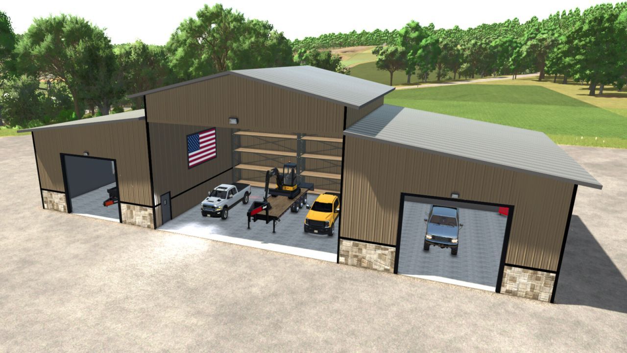 Ефективний Мод BigBarn для Зберігання Техніки у Farming Simulator 25