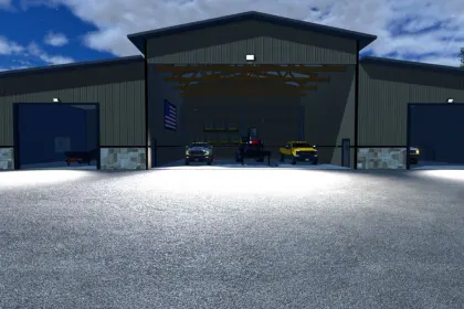 Effektives BigBarn-Modul zur Lagerung von Maschinen in Farming Simulator 25 — 3