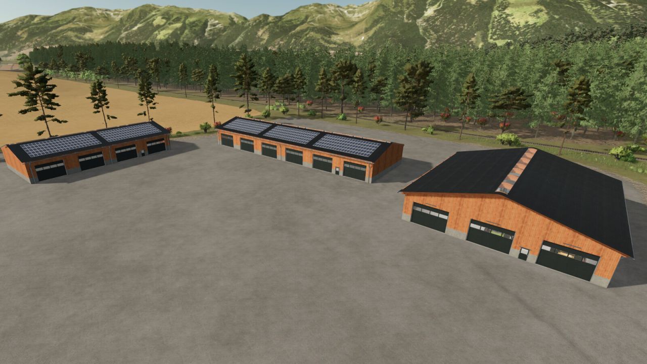 Ефективний Мод на Drivethrough Halls Pack для Farming Simulator 25