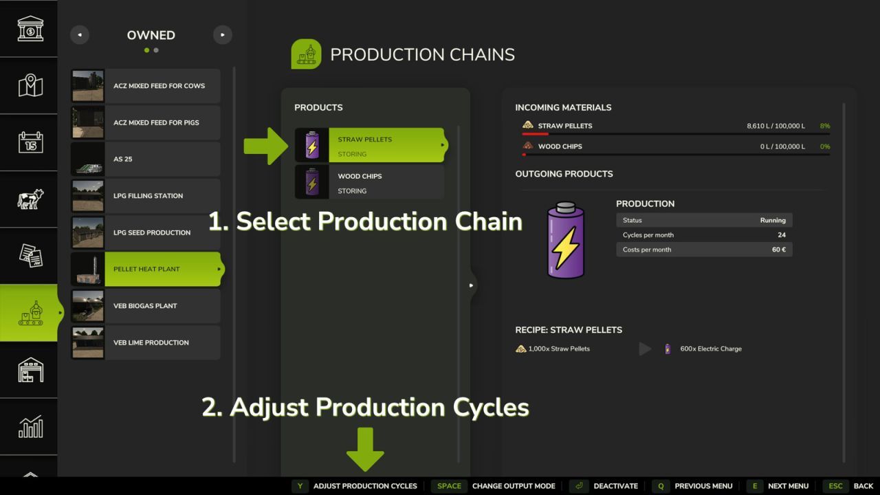 Ефективний Мод на Налаштування Виробничих Точок для Farming Simulator 25