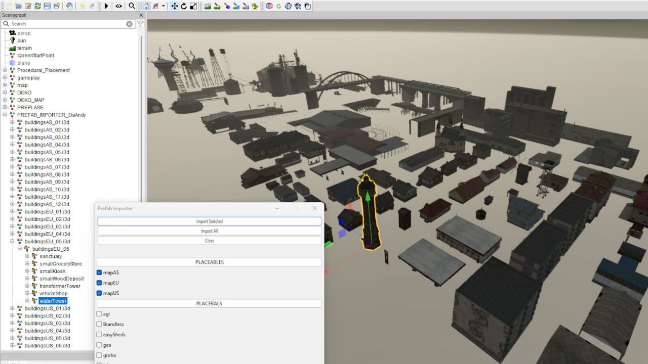 Ефективний Мод All Buildings Prefab для Farming Simulator 25