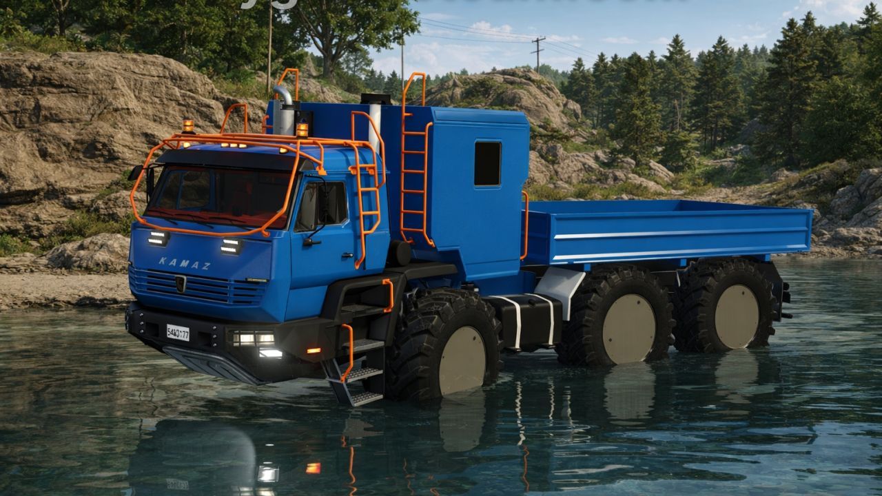 Потужний КамАЗ AZOV 6345 для Farming Simulator 25