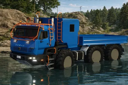 Потужний КамАЗ AZOV 6345 для Farming Simulator 25