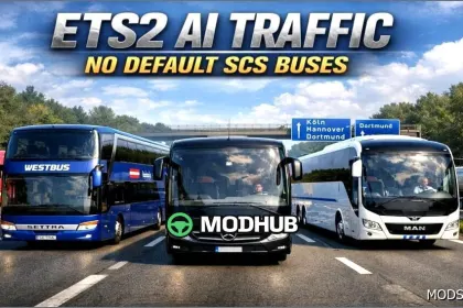 Mod AI Traffic: Brak domyślnych autobusów SCS dla ETS2