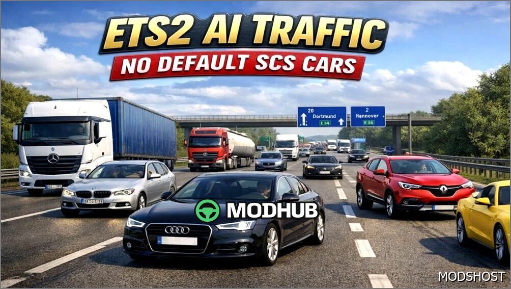 Мод AI Traffic NO Default SCS Cars - Унікальний та покращений
