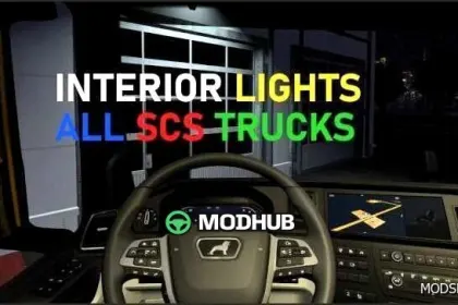 Jasne Oświetlenie Wnętrza dla Wszystkich Ciężarówek SCS 1.58