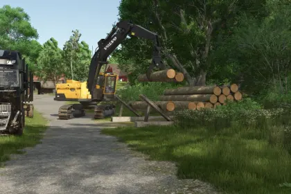 Effizientes Holzlager für Farming Simulator 25