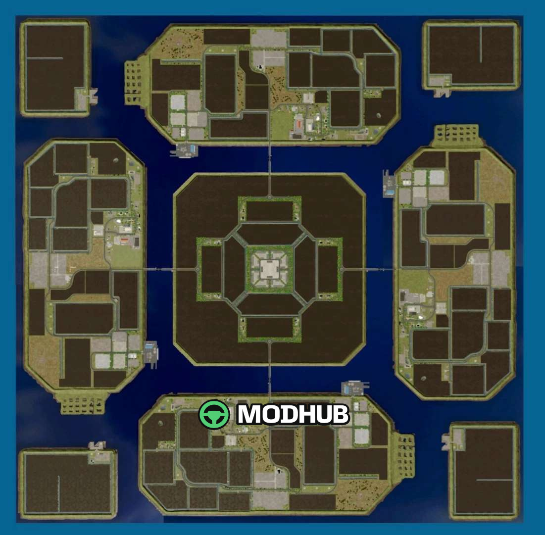 Мод на Карти змагальна 4х карта для до 4 команд  Match Map 4fach Mulifruit Challenge Map v1.0.0.0 для Фермер Симулятор 25