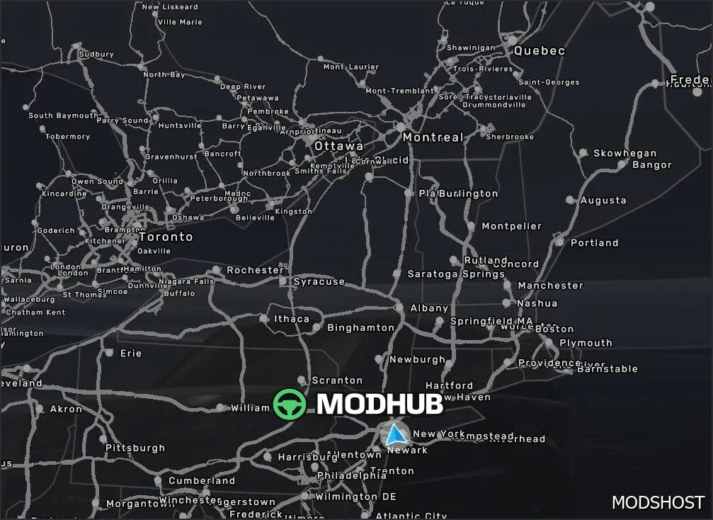 Sieć Wschodnich Stanów 1.13 - fascynująca mapa