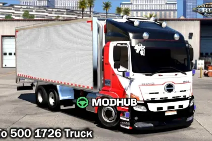 Hino 500 1726 Вантажівка + Інтер'єр V1.2 - Вражаюча та Розкішна