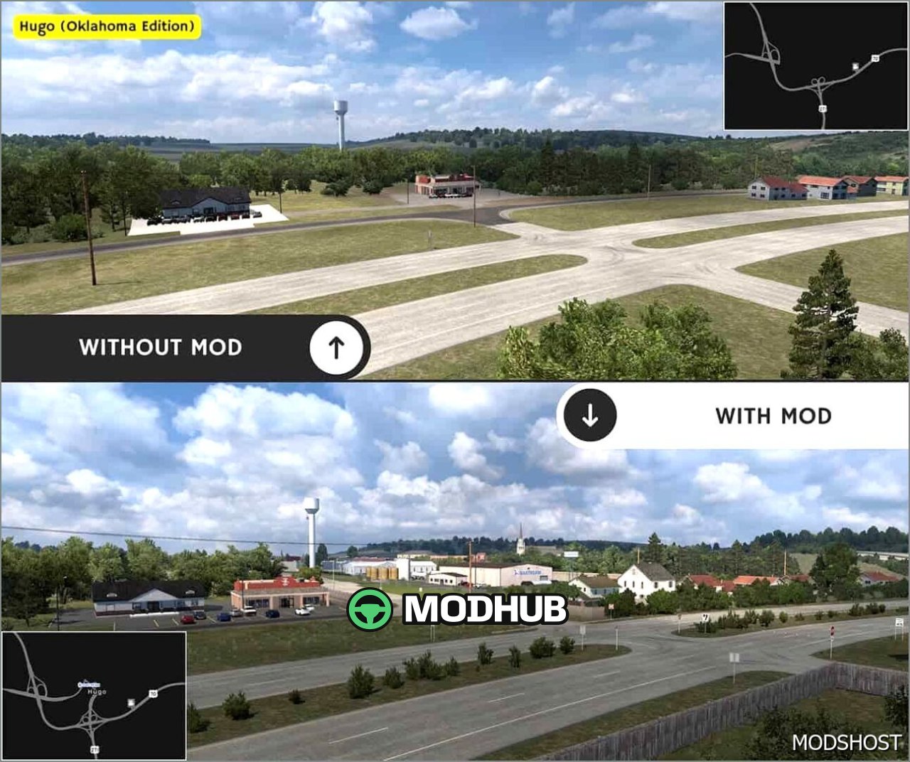 Більше американських міст (Оклахома) V1.6 - захоплюючий картографічний мод