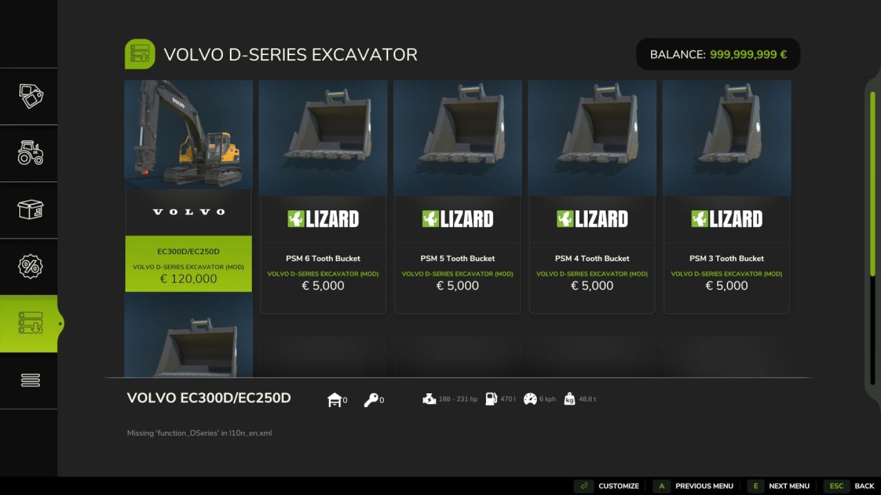 Ефективний Екскаватор Volvo D Series для Farming Simulator 25