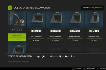 Efficient Excavator Volvo D Series for Farming Simulator 25