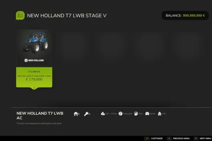 Ефективний Трактор New Holland T7 для Farming Simulator 25 — 4