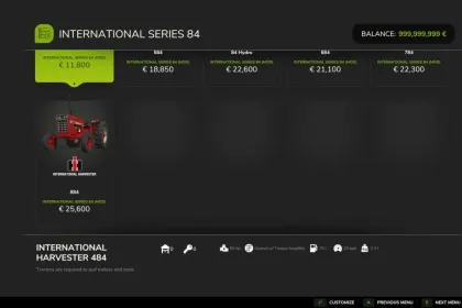 Efficient Tractor International Series 84 for Your Field