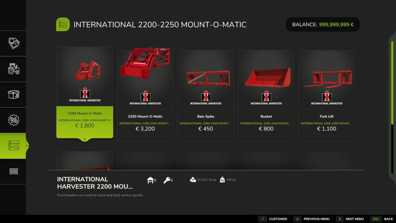 Надійний Навантажувач International 2000 для Ефективного Фермерства