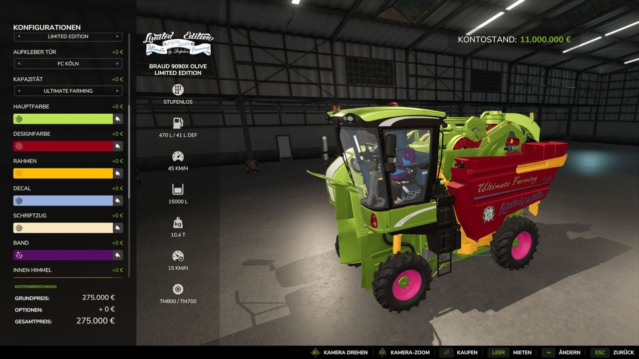 Effektives Mod Braud 9090X Olive Limited Edition für Farming Simulator 25