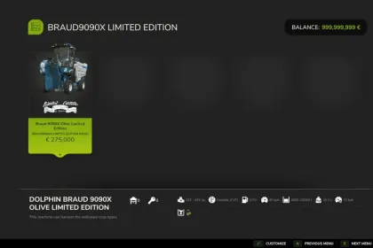 Ефективний Мод Braud 9090X Olive Limited Edition для Farming Simulator 25 — 3