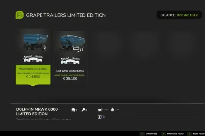 Ефективний Мод Grape Trailers Limited Edition для Farming Simulator 25 — 3