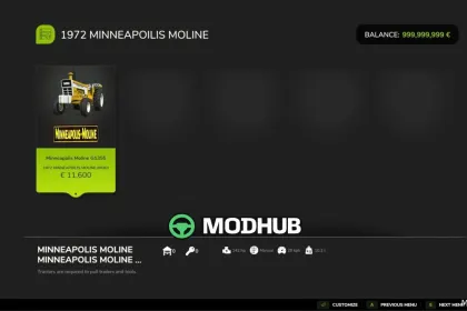 Трактор Minneapolis Moline G1355 FS25 - потужний та надійний — 2