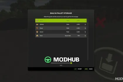Ulepszony Storage Dialog Plus FS25 — 2
