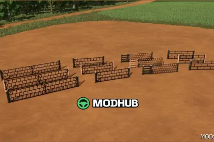 Pakiet Ogrodzeń Farmy BR FS25 - Urokliwy Mod Dekoracyjny — 2