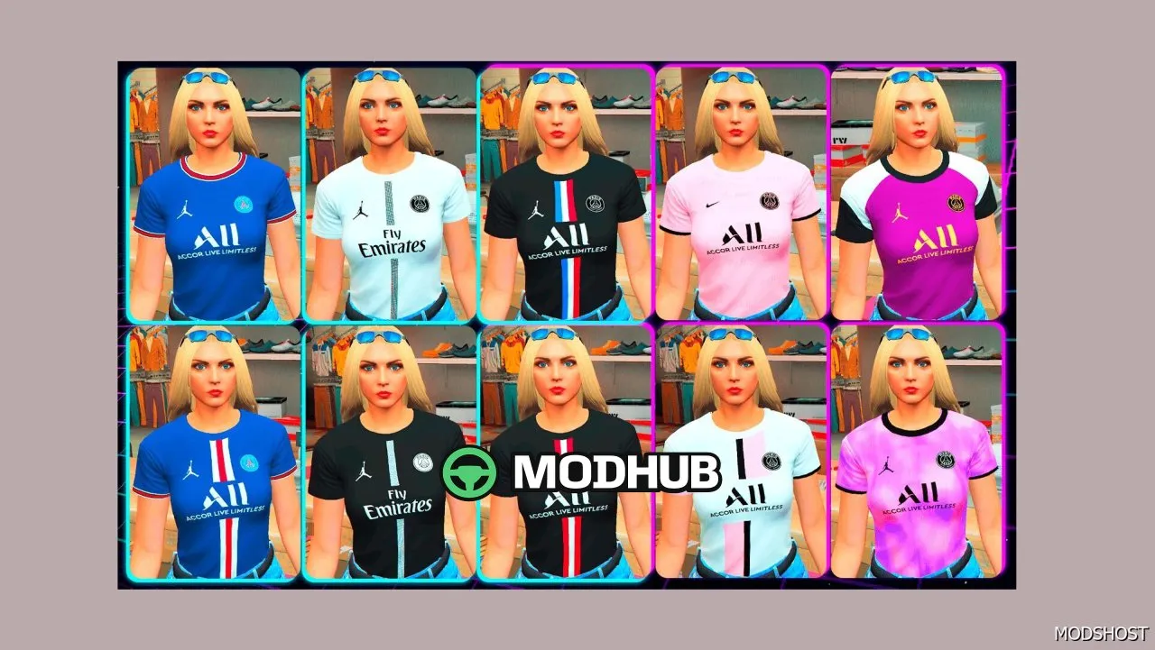 Стильна футболка PSG для MP жінки GTA 5