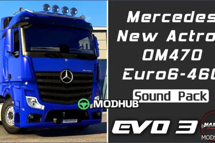 2020 MB Nowy Actros 460 OM470 Pakiet Dźwiękowy V1.2 - Jakość Studyjna