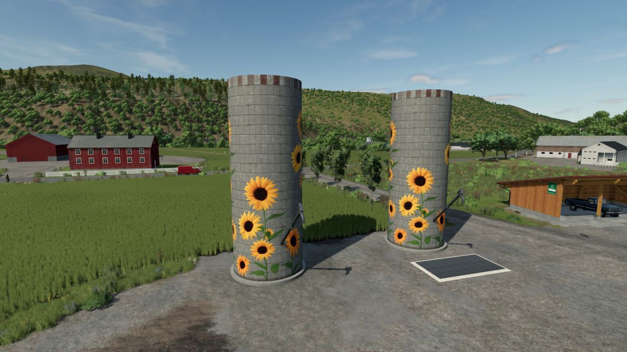 Пакет ринку та складу соняшнику для Farming Simulator 25