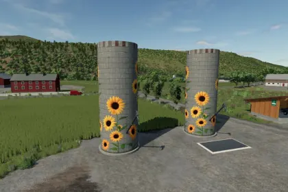 Пакет ринку та складу соняшнику для Farming Simulator 25