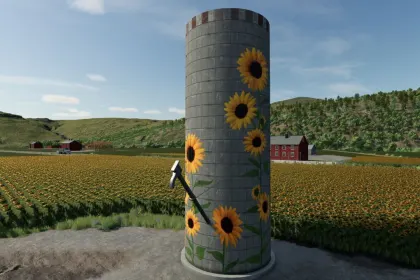 Пакет ринку та складу соняшнику для Farming Simulator 25