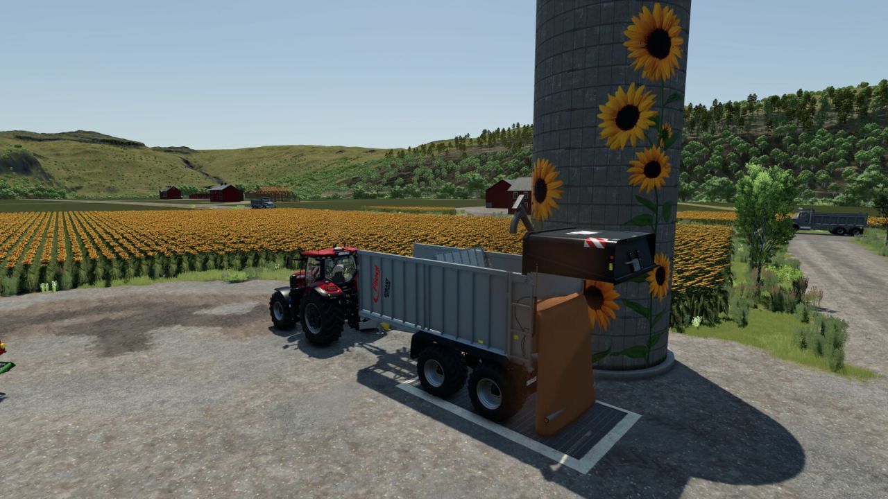 Пакет ринку та складу соняшнику для Farming Simulator 25