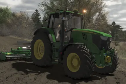 Трактор John Deere 6170M для Farming Simulator 25