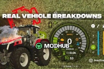 Мод на Геймплей Real Vehicle Breakdowns V0.9.5.7 для Фермер Симулятор 25
