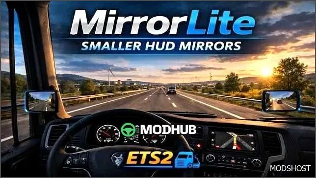 Мод MirrorLite для Euro Truck Simulator 2