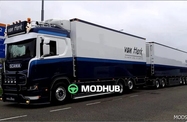 Звукова модифікація Scania V8 Open Pipe з системою вихлопу FKM Garage V5.0 для Euro Truck Simulator 2