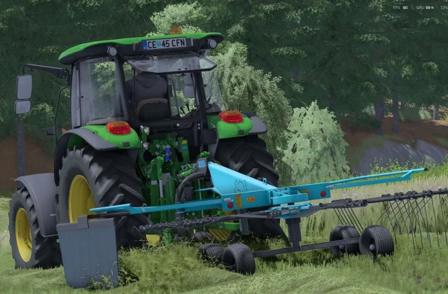 Граблі Lavrih FieldFlow 386 для Farming Simulator 22