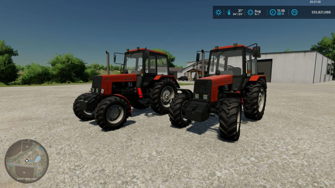 Трактор Belarus 1025 для Farming Simulator 22