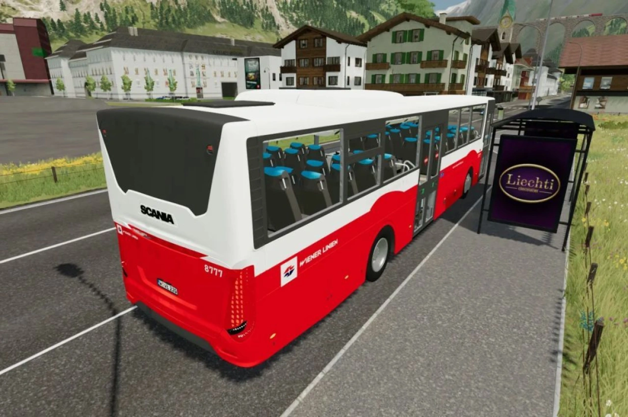 Скін Scania Interlink LD 2015 Wiener Linien для Farming Simulator 22