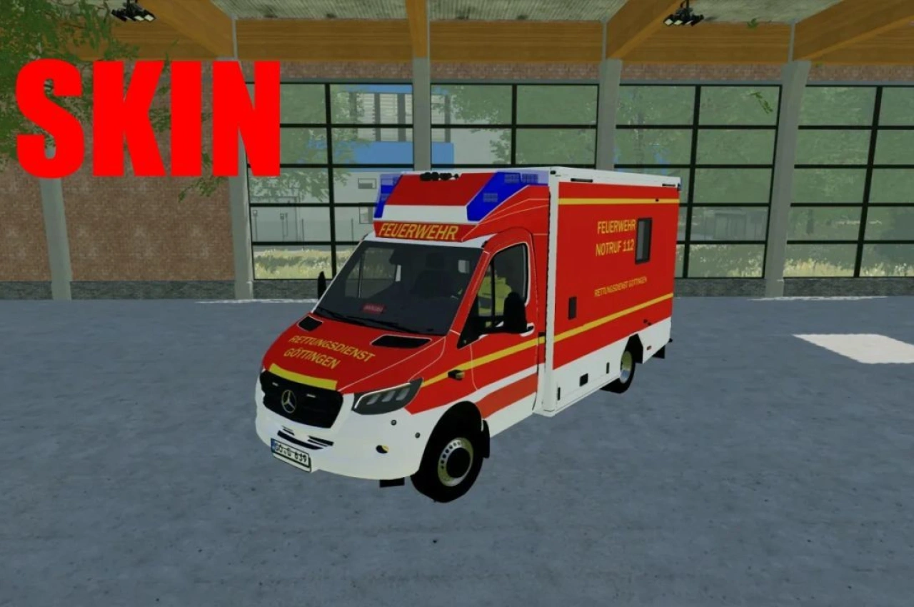 Автомобіль Mercedes Benz GSF RTW Göttingen для Farming Simulator 22