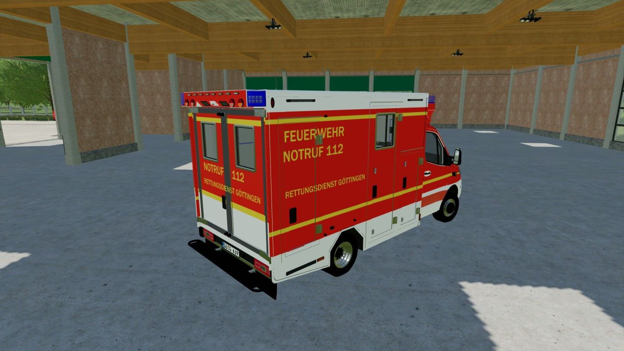 Auto Mercedes Benz GSF RTW Göttingen Feuerwehr für Farming Simulator 22