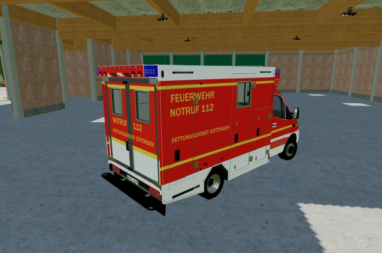 Автомобіль Mercedes Benz GSF RTW Göttingen для Farming Simulator 22