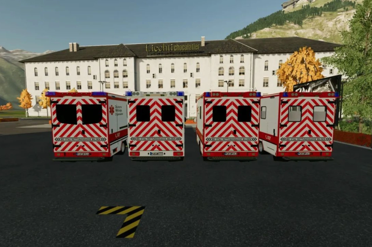 Пакет скінів німецької рятувальної організації Fahrtec для Farming Simulator 22