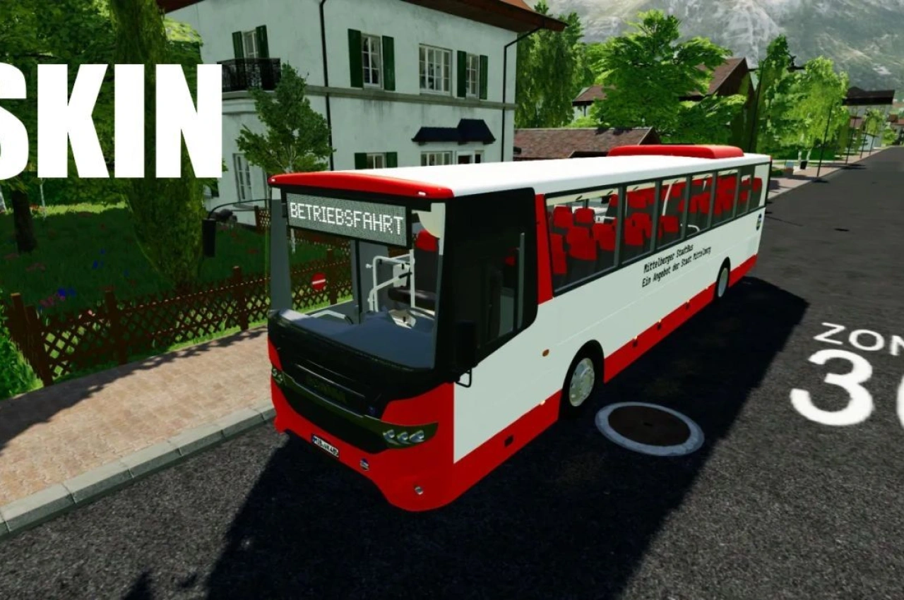 Автобус Scania Interlink LD 2015 для Farming Simulator 22