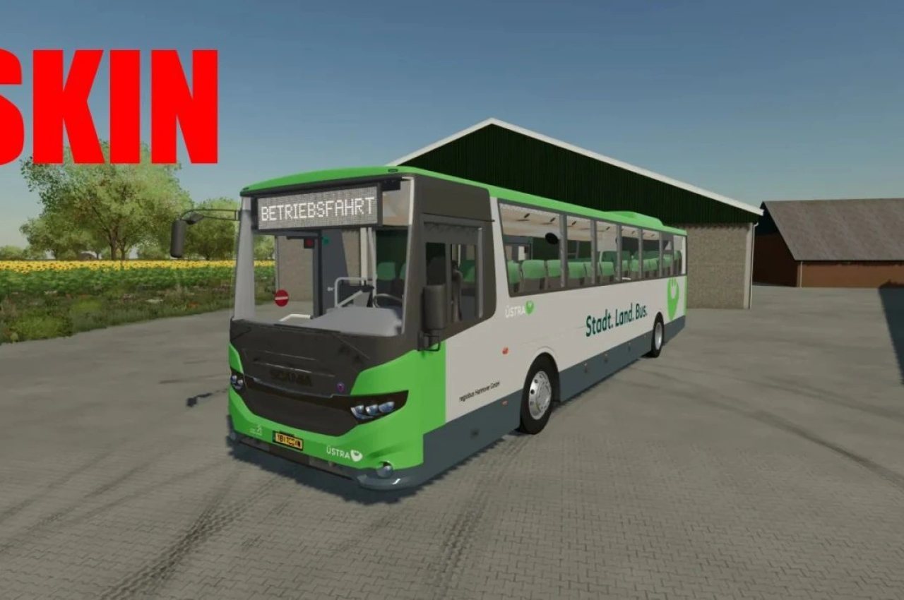 Скін Scania Interlink LT 2015 Üstra Hannover для Farming Simulator 22