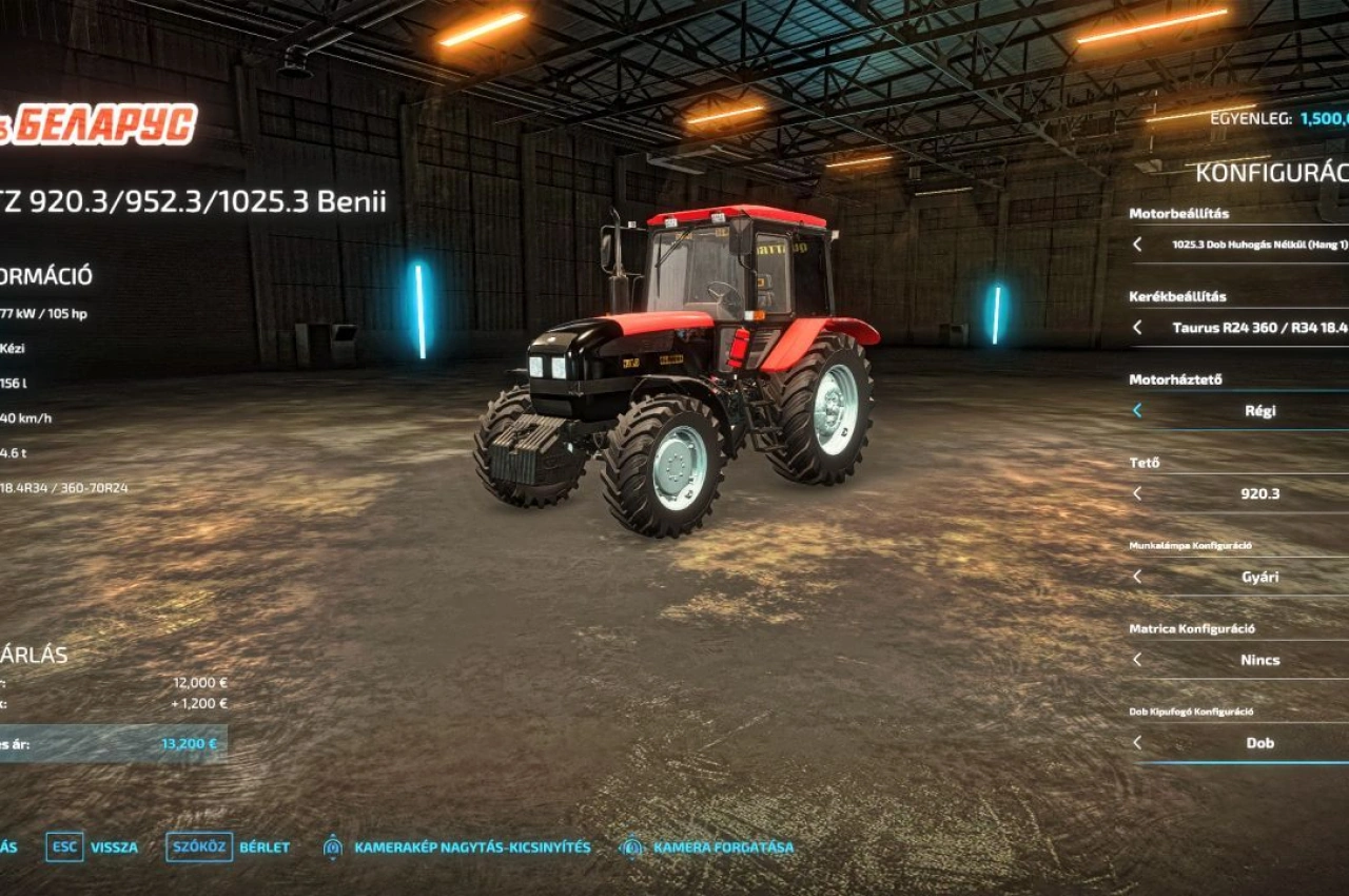 Трактор Belarus 920.3 952.3 1025.3 для Farming Simulator 22