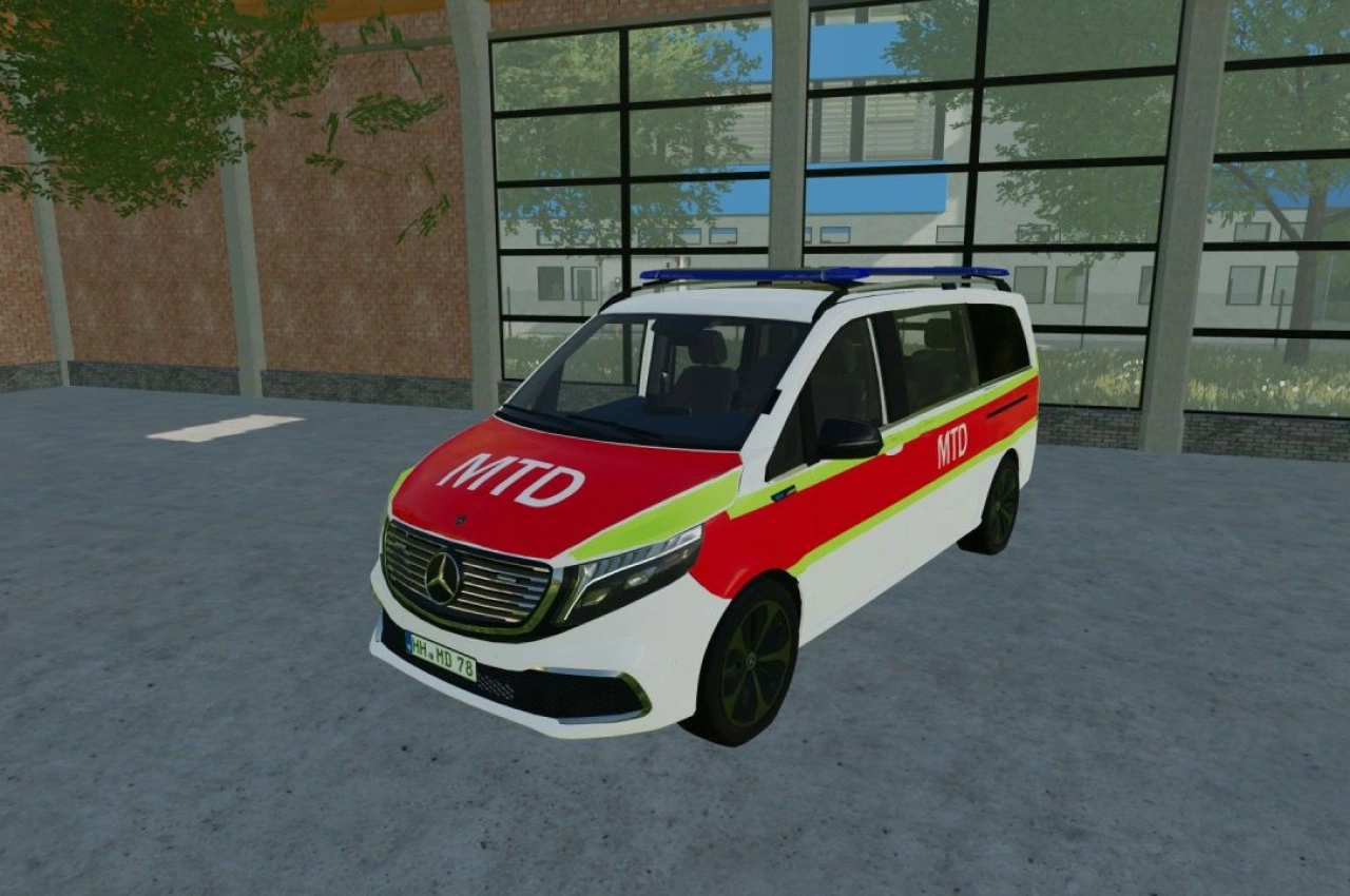 Пакет скінів MTD (Медичний транспорт) для Farming Simulator 22