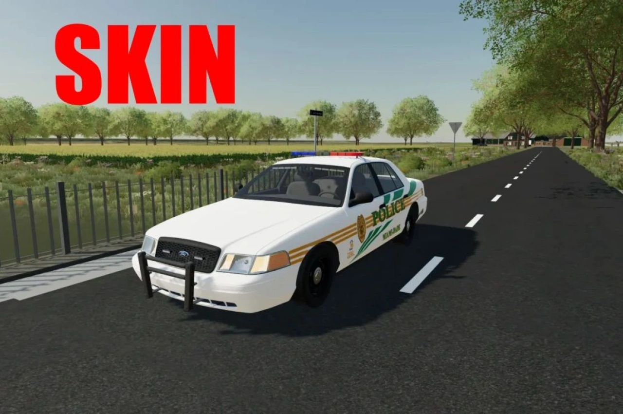 Скін Ford Crown Miami Dade PD Retro для Farming Simulator 22