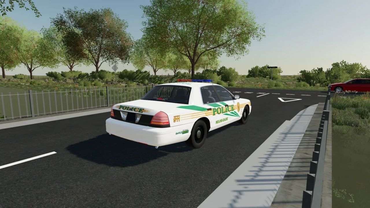 Skin Ford Crown Miami Dade PD Retro for Farming Simulator 22